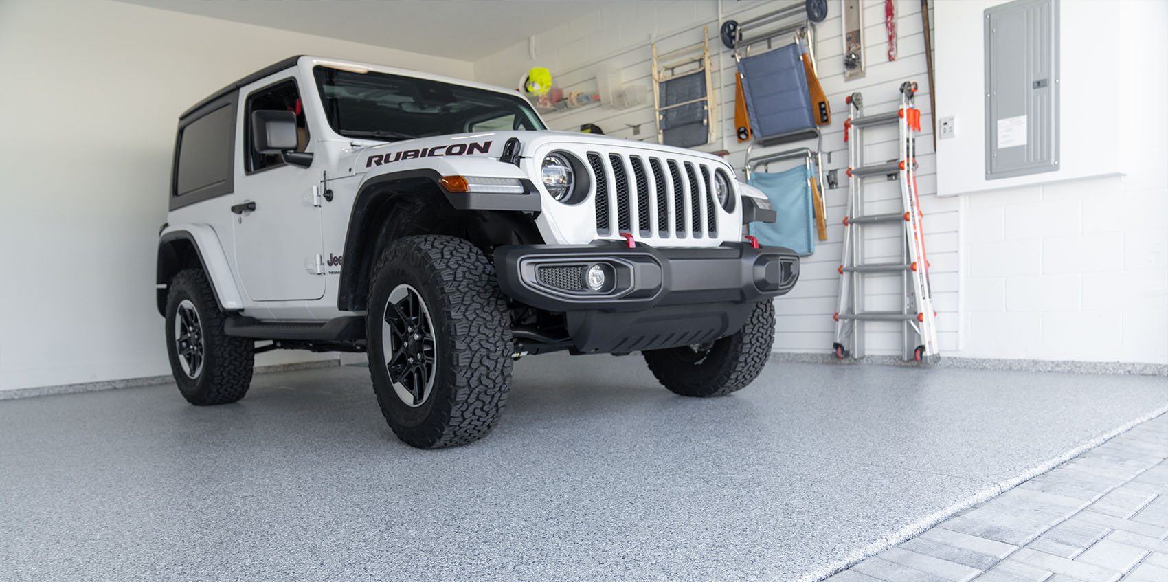 Concrete Floor Coating - Granite Grip Slip-Resistant Finish For Garage, Driveway, Patio (Model 65001) Made In USA